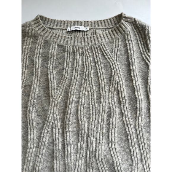 Vince Gray Wool Cashmere Blend Pullover Knit Sweater Women Size XS Quiet Luxury - Picture 9 of 15